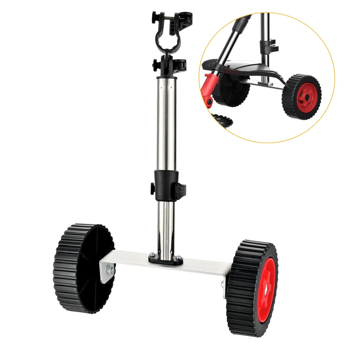 Ruedas de soporte ajustables, ruedas auxiliares, universales de 26/28 mm, cabezal de recortadora de eje recto, accesorio de cabezal de desbrozadora de gasolina/eléctrica