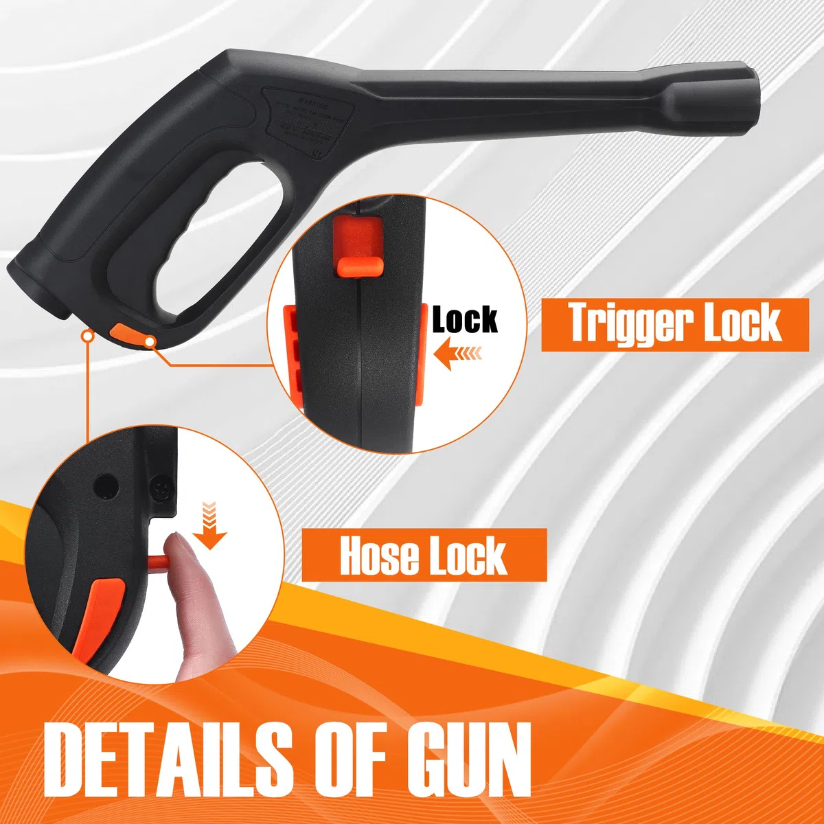 JOEJET Pistola de pulverización para lavadora a presión con varita de extensión y 5 puntas de boquilla, compatible con algunos Portland Husky Ford Pulsar ShopForce Taskforce Powerwasher
