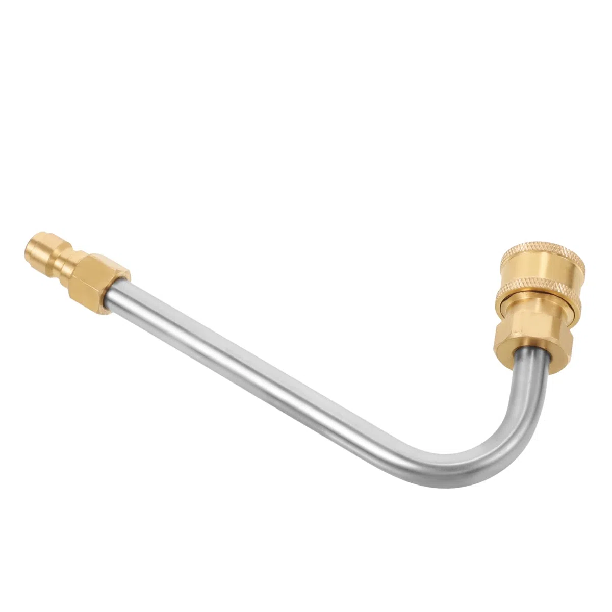 UKCOCO 4 Piezas Varilla De La Varilla De Limpieza Varilla De Curvatura Portátil Acoplador Extensiones Limpiador De Alta Presion Vara Alto Varita Mágica Presión Dorado Acero Inoxidable
