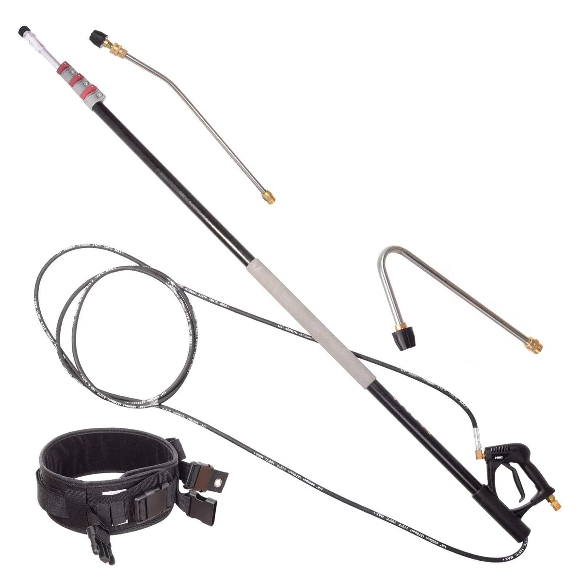 Tubo telescópico de 5,5 m con Brazo de Lanza telescópica con Boquilla Angular y Correa para Lanza telescópica Karcher M22
