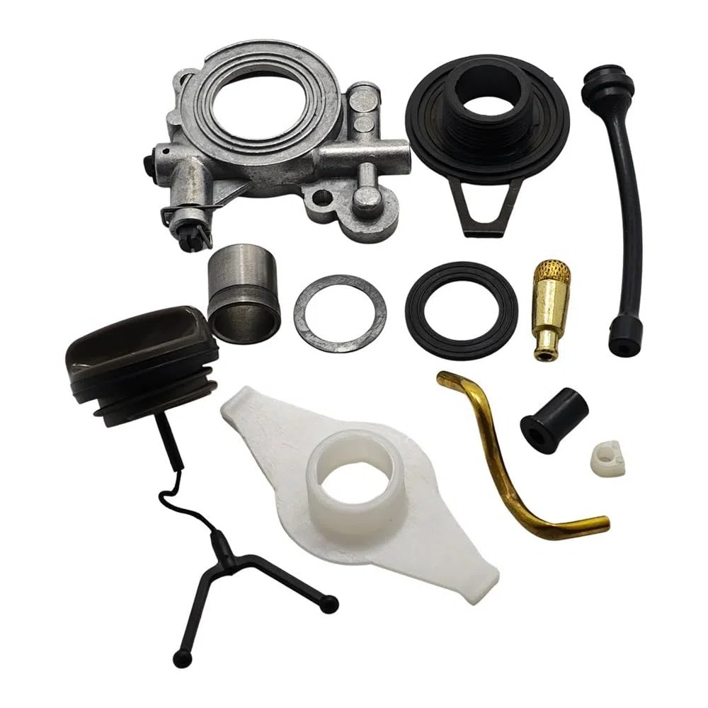 Kit Completo de reparación de Aceite for Motosierra 372XP 365 372 371 362, Tapa de Engranaje helicoidal, Manguito de línea, Sello de Goma, Pieza de Repuesto