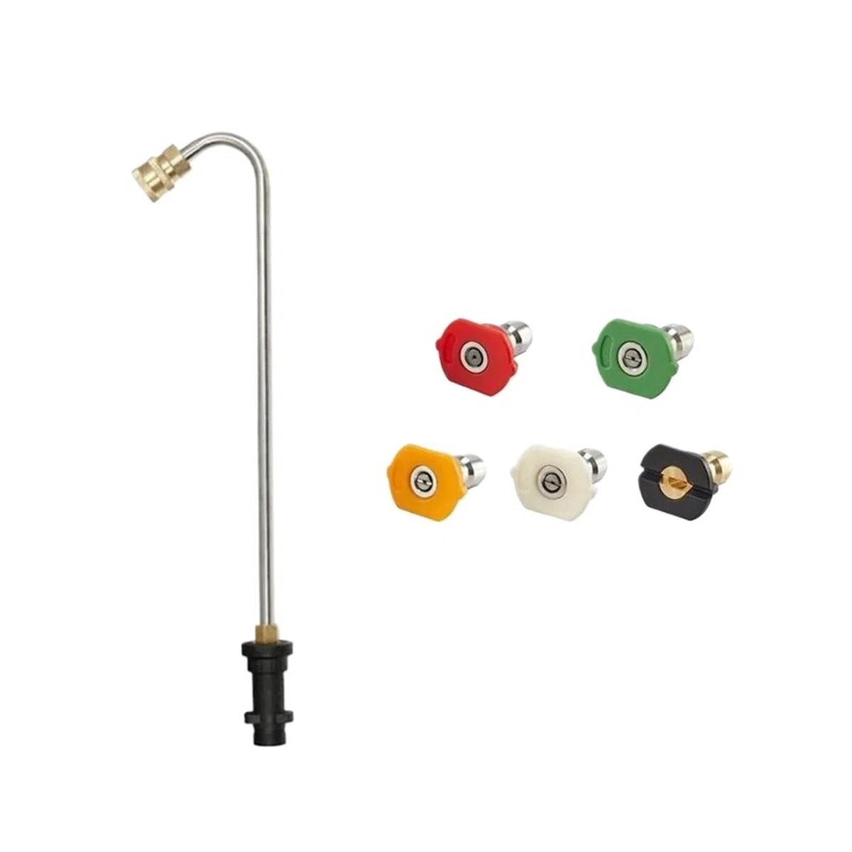 Varita de extensión para lavadora a presión Varilla de extensión curva for lanza lavado a presión con boquillas pulverización(U Shape And nozzles)