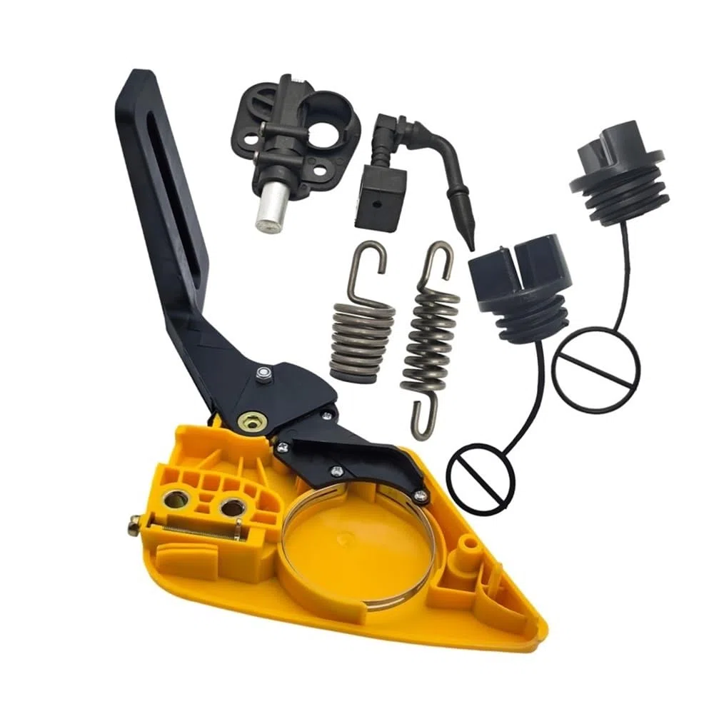 Kit de Aceite for Tapa de protección de Freno de Mano, Compatible con Motosierra 350 y 351, con Tapa de Combustible y Resorte Amortiguador, repuestos for Motosierra.