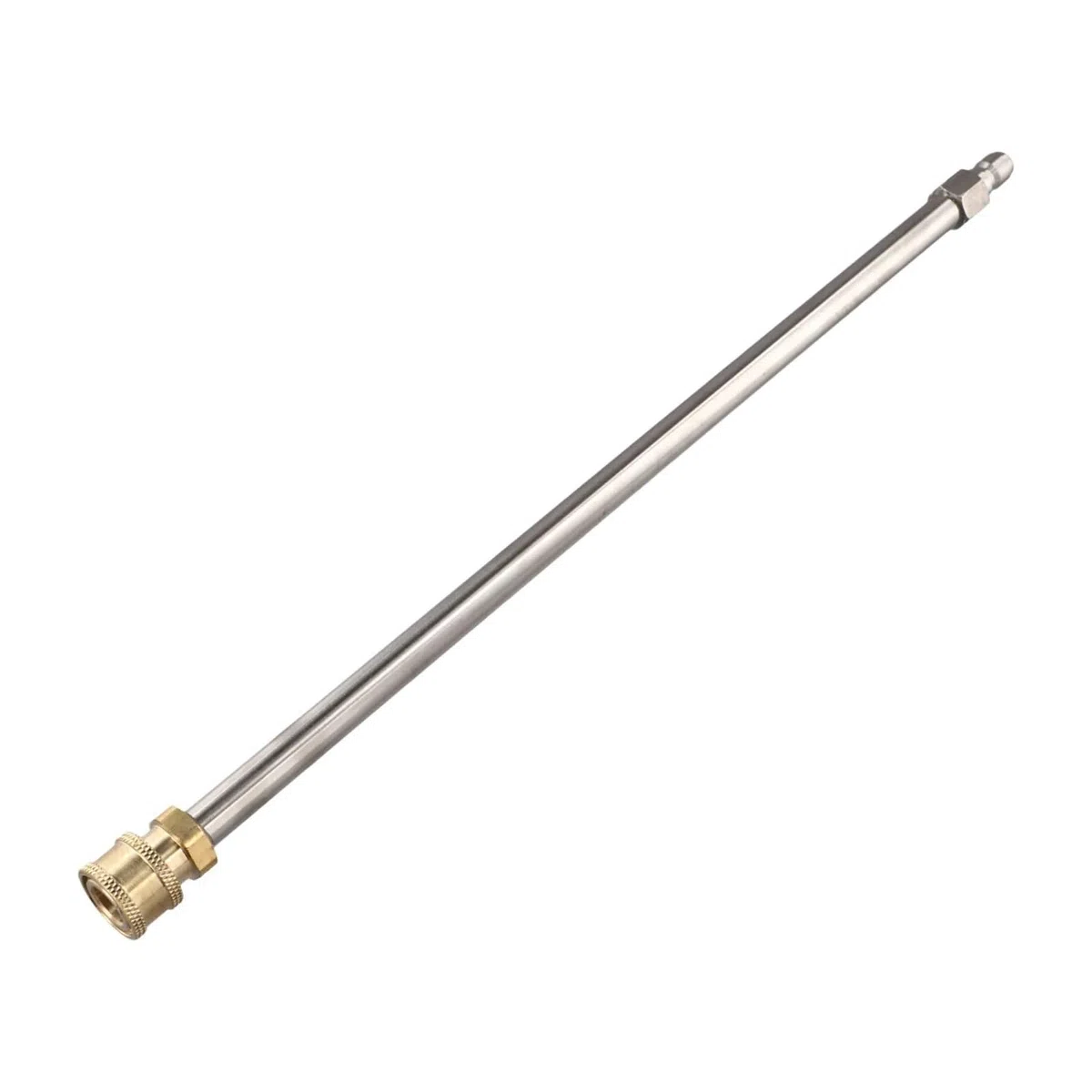 Lanza De ExtensióN Para Hidrolimpiadora Varilla de extensión latón for lavadora alta presión, 40 cm, varilla recta inserción rápida, conector rápido 1/4'' for limpieza entradas, patios y paredes