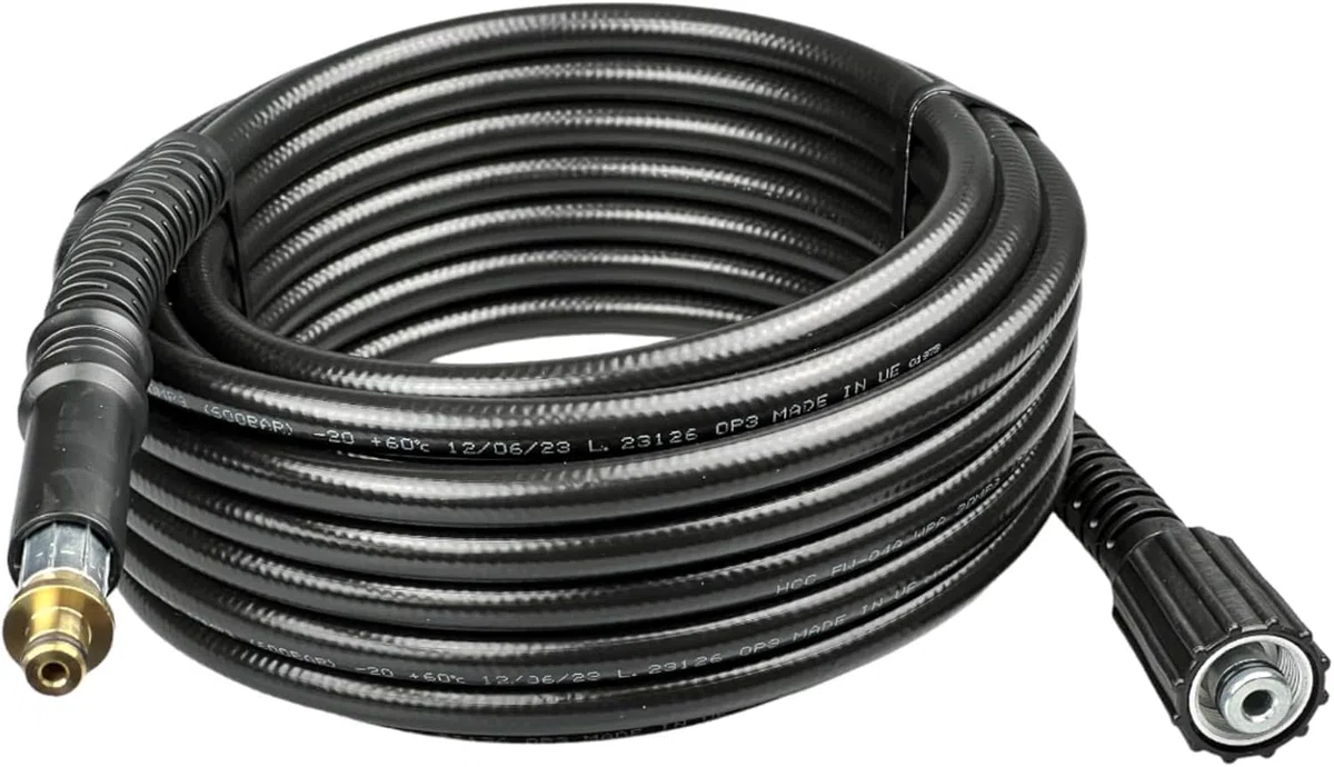 M&M Smartek manguera HP 20 m para Kärcher K2-K7, 6.390-463.0, alta presión | Manguera reforzada de alta presión con protección anti-dobleces; comprobar conexiones, presión, temperatura y equipo seguro.