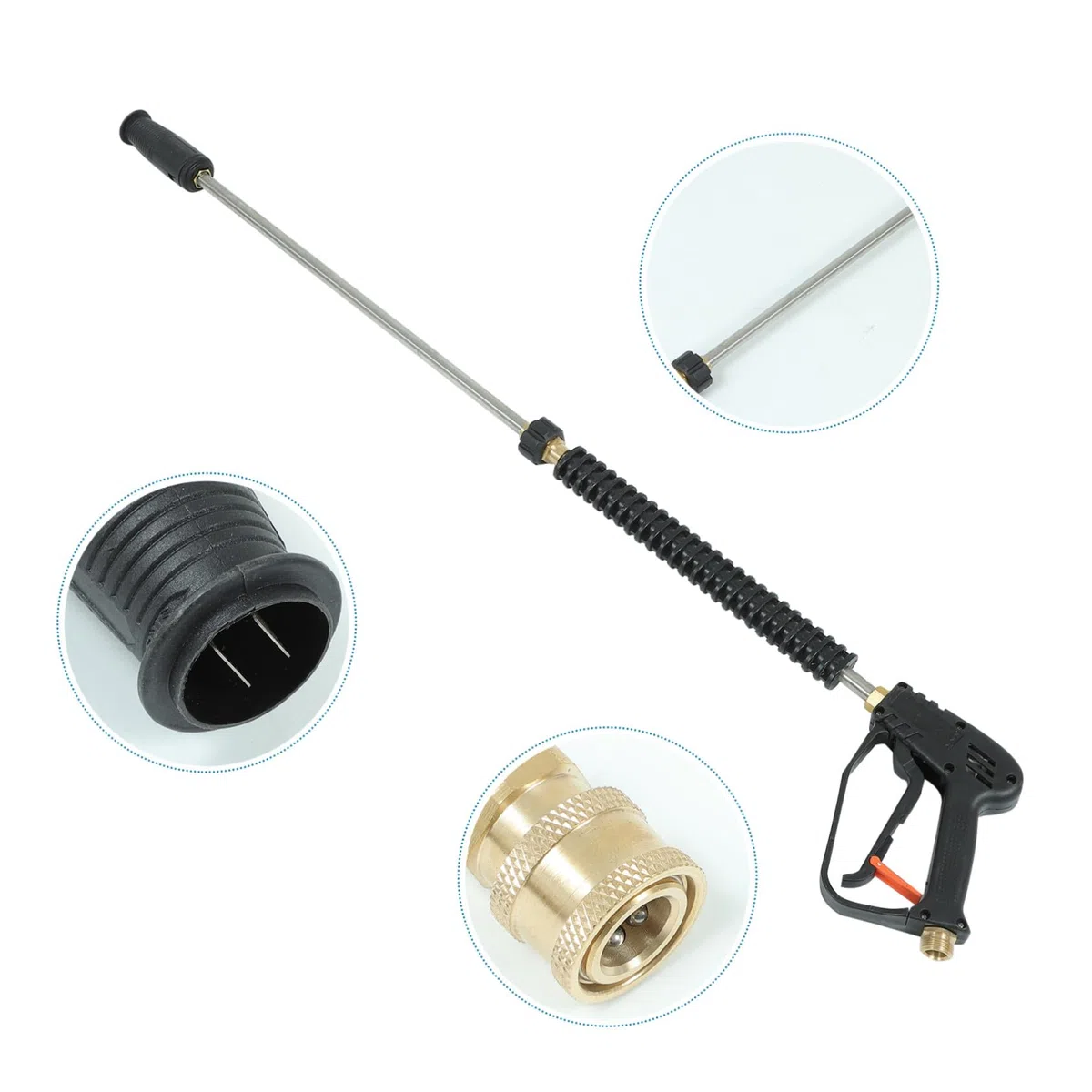Boquilla Ajustable para Lavadora de Alta Presión Kit de Repuesto Compatible con Hidrolimpiadoras para Limpieza de Coches Patios y Superficies Exteriores