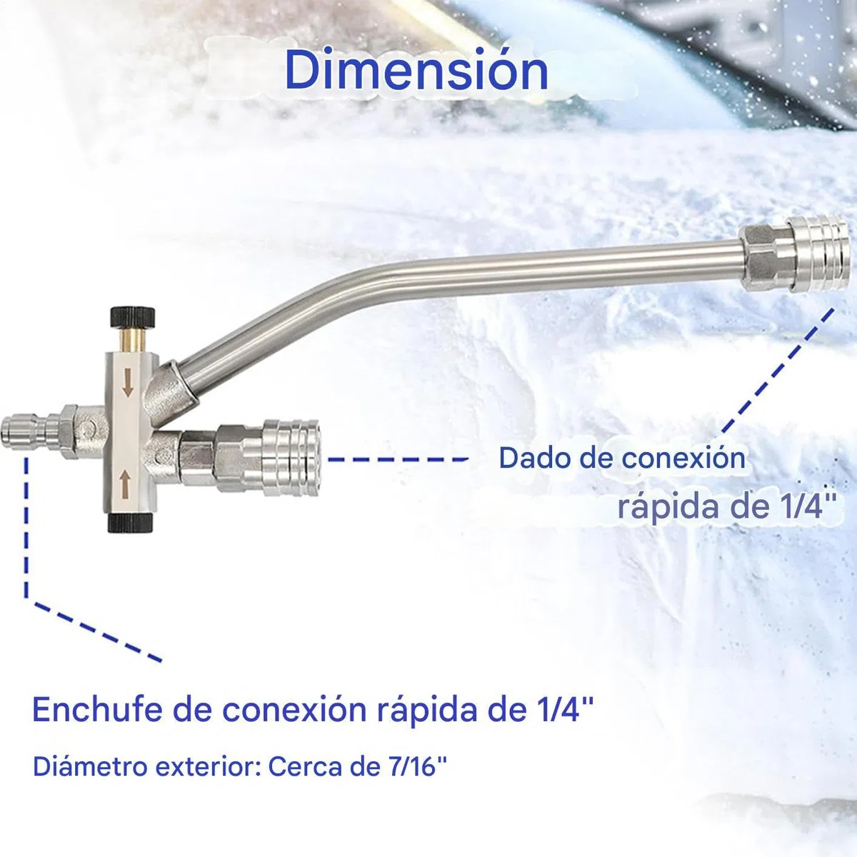 Cañón Espuma Para Lavado Coches Lavado, Detallado, Productos De Limpieza, 5 | Cañón De Espuma Y Jabón Para Hidrolimpiadora para jardín, de entrada, terraza, vivienda, autocaravana y pati