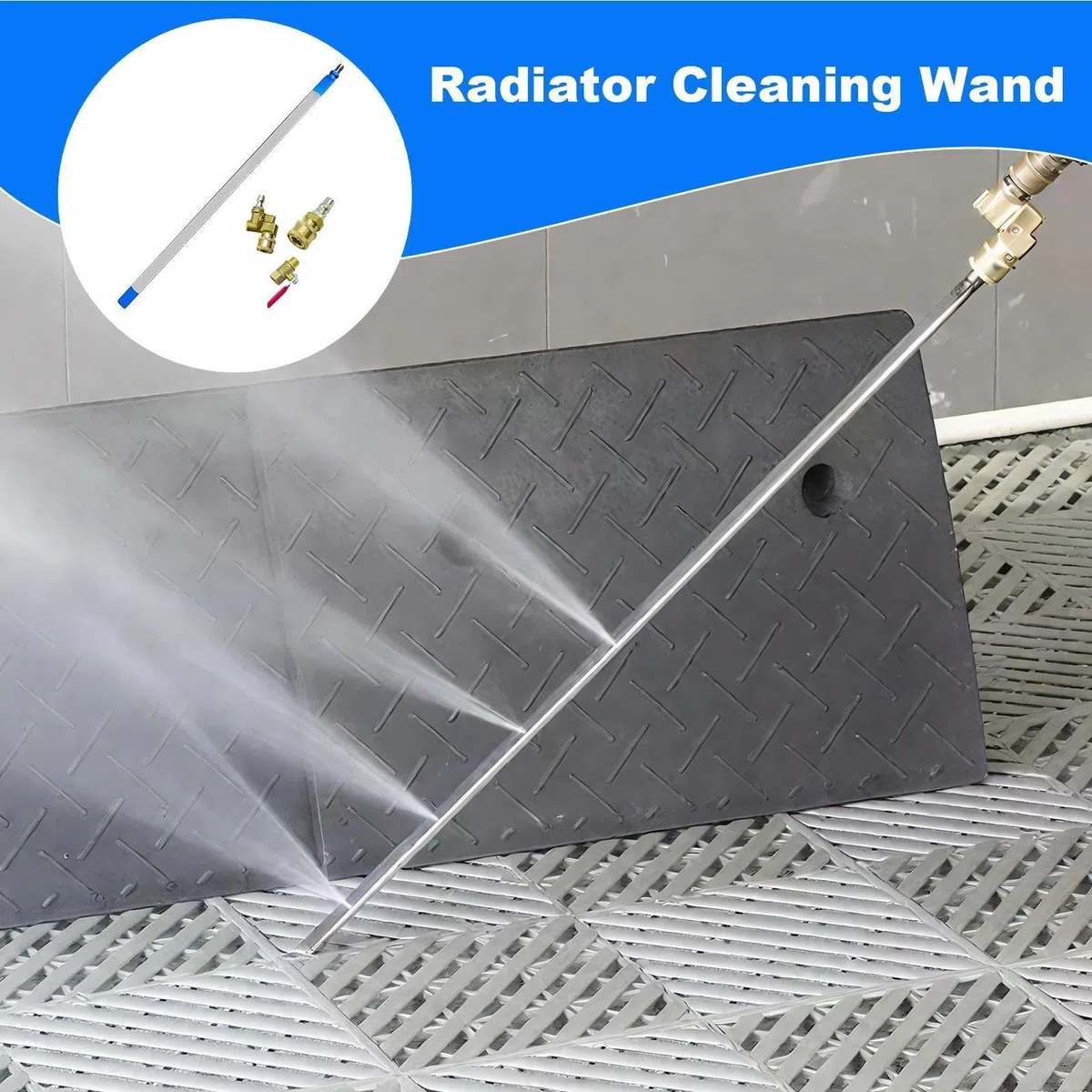 Lanza Limpieza Radiador Portátil Multiusos | Varilla Limpiadora De Radiador A Presión Kit de de limpieza eficaz para hogar, autocaravana, coche