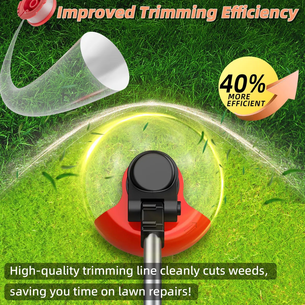 10 carretes de recortadora de hilo CMZST0653 compatibles con Craftsman Weed Eater CMCST900, CMESTA900, CMESTE920, CMCST98020, 8 carretes de repuesto de 0.065 pulgadas, 2 tapas de recortadora