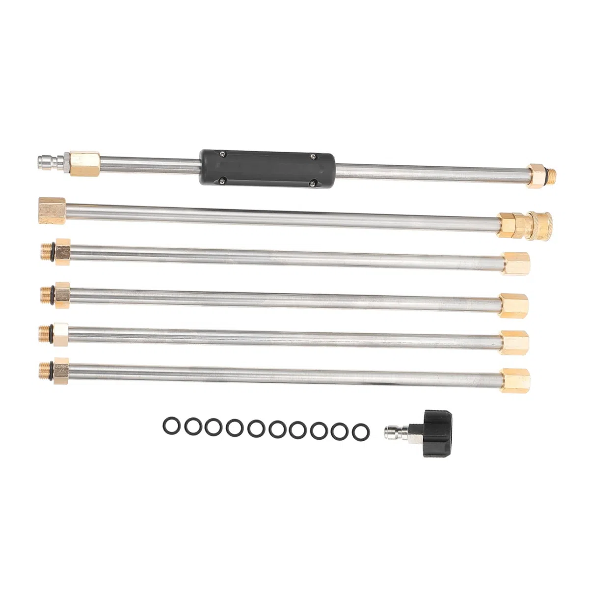 1juego Rueda De Extensión para Hidrolavadora De Presión Accesorio De Alta Presión Varilla De Limpieza De Boquilla Compatible Mayoría De Hidrolimpiadoras Set para Práctico