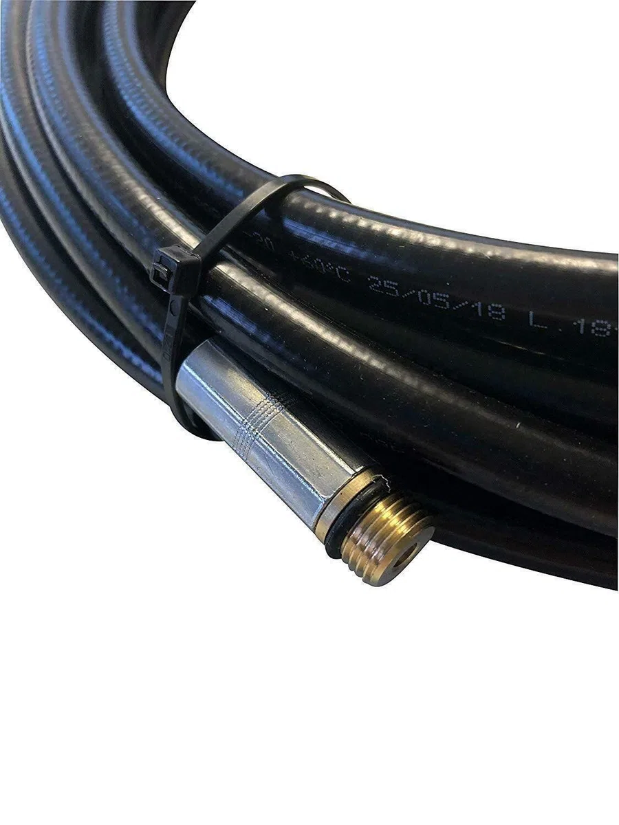 M&M Smartek manguera limpieza tuberías 10 m para Kärcher, 200 bar, bayoneta | Manguera flexible para desatascar tuberías y desagües; comprobar conexión, longitud, boquillas y presión antes de usar.