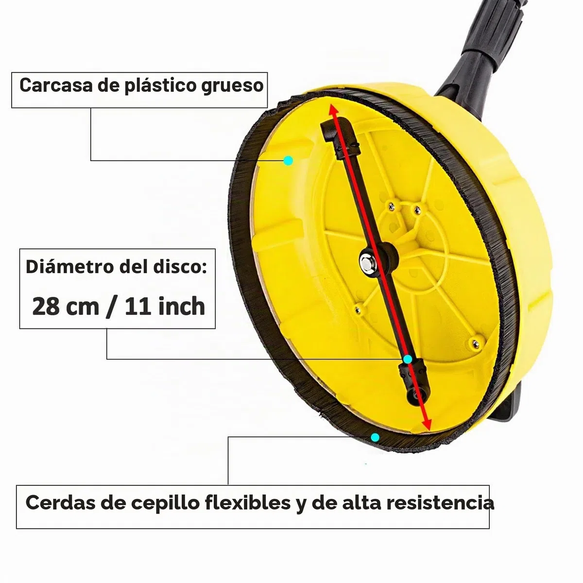 Limpiador de terraza Cepillo rotativo para serie Karcher K2-K7, T-Racer y lavadora a presión