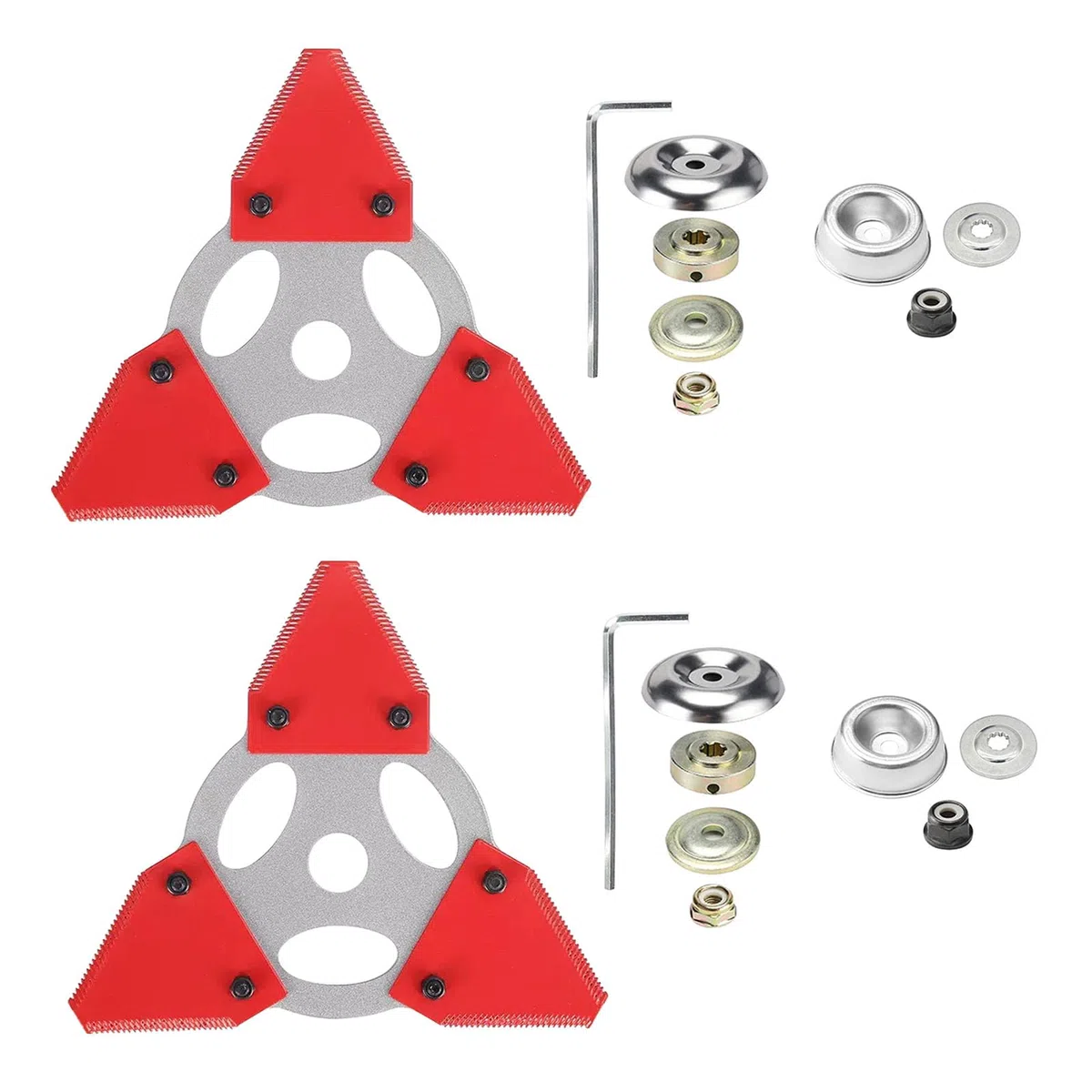 Cuchilla de repuesto para desbrozadora triangular, cuchillas de repuesto, diámetro interior 25,4 mm/1 pulgada, dispositivo de extracción de malas hierbas, cabezal de hilo para desbrozadora y