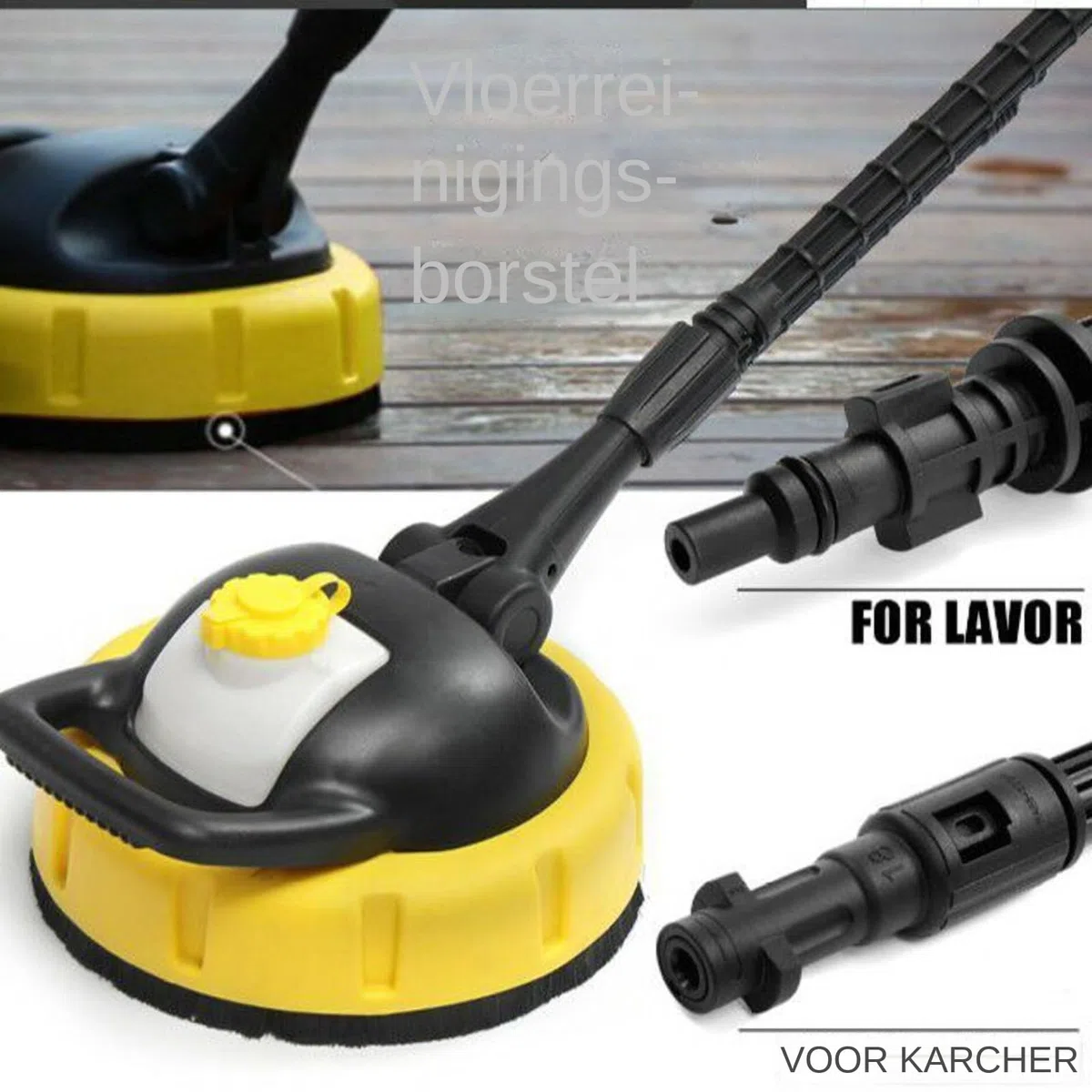 Limpiador De Hormigón Para Hidrolimpiadora Accesorio Hidrolimpiadora Mango | Limpiador de Patios Accesorios De Hidrolavadora Para Patios, Entradas, Terrazas, Aceras, Vallas, Coches, Camiones