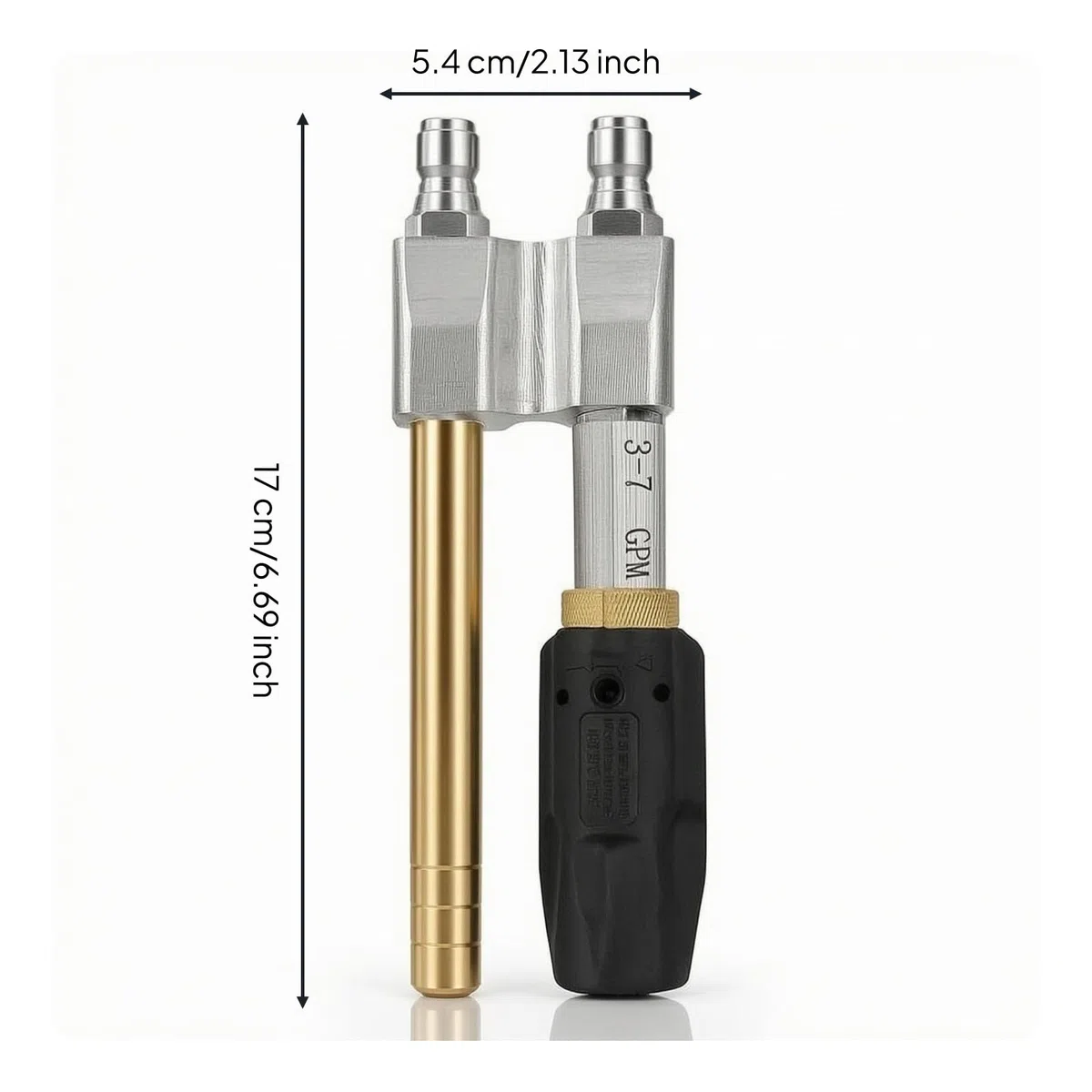 Sharplace de Pulverización Ajustable Doble para Hidrolavadora Accesorio de Alta Presión Tubo de Latón Empuñadura Ergonómica Acople Rápido 1/4 Pulgada Adecuada