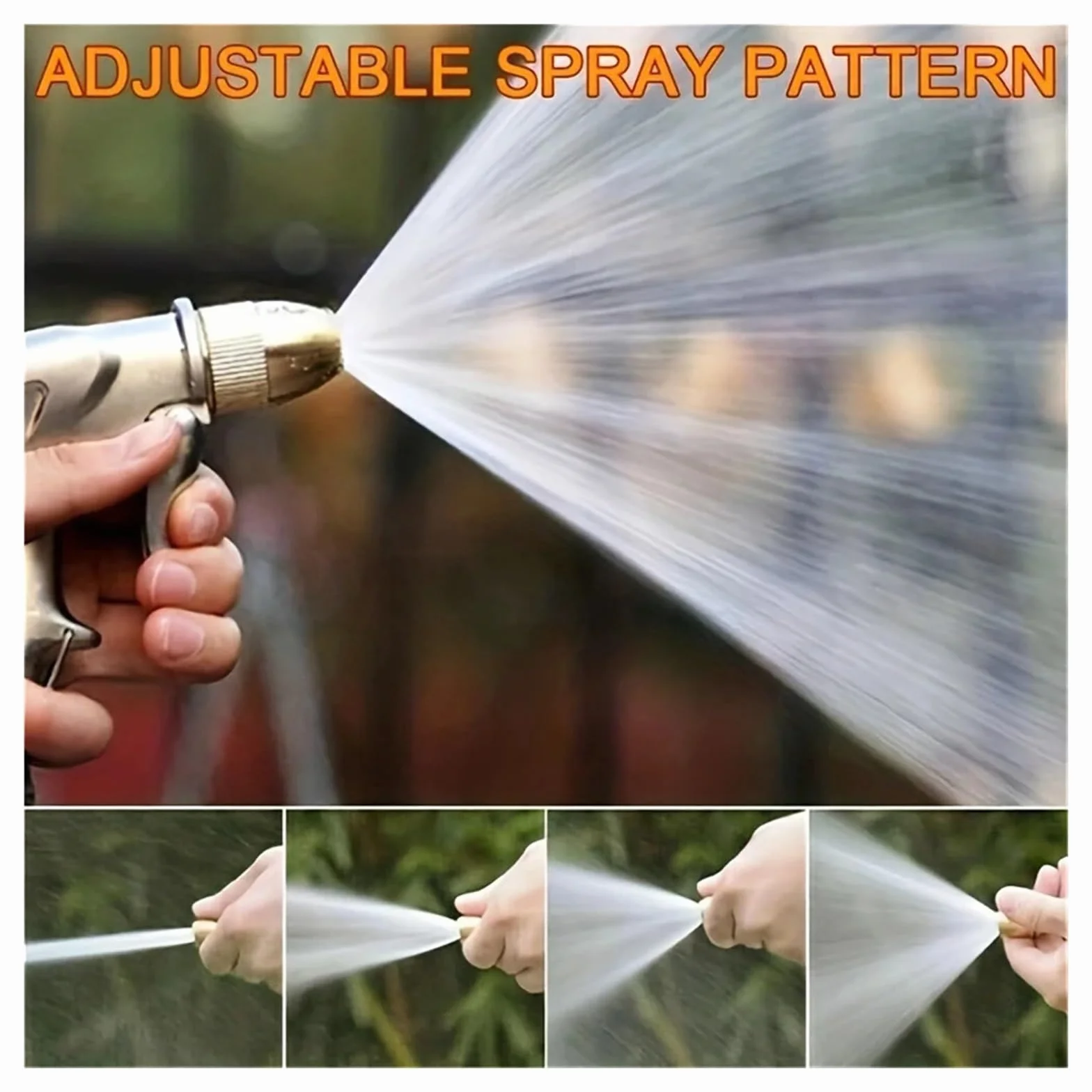 Pistola pulverizadora for manguera de jardín, portátil, agua a alta presión, ajustable, limpieza de metales, máquina de lavado de coches, boquilla de riego, espuma rociadora(Water Gun Set)