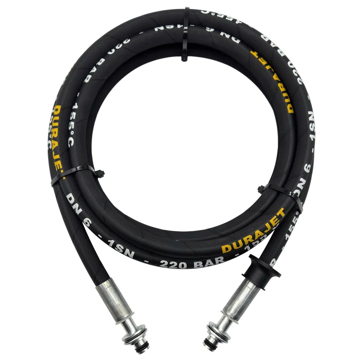 M&M Smartek Manguera de alta presión compatible con Kärcher HD 5/15 CX, 6/12-4 Plus, HDS 5/13 UX – Boquilla giratoria AVS de 11 mm, DN6 DURAJET, 220 bar, para hidrolimpiadoras de agua fría y caliente