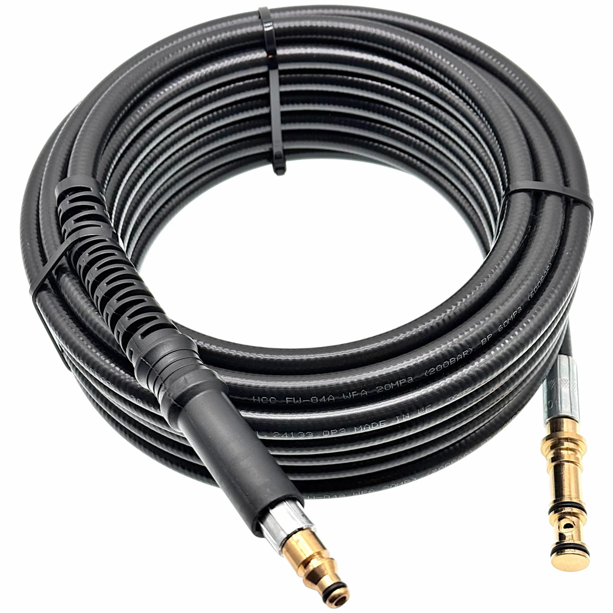 Manguera de alta presión compatible con limpiadores de alta presión Nilfisk Premium 190 P 160.2 – Repuesto para 6528611 – Superflex Modelo para Compact Dynamic Core Excellent Serie (10 metros)