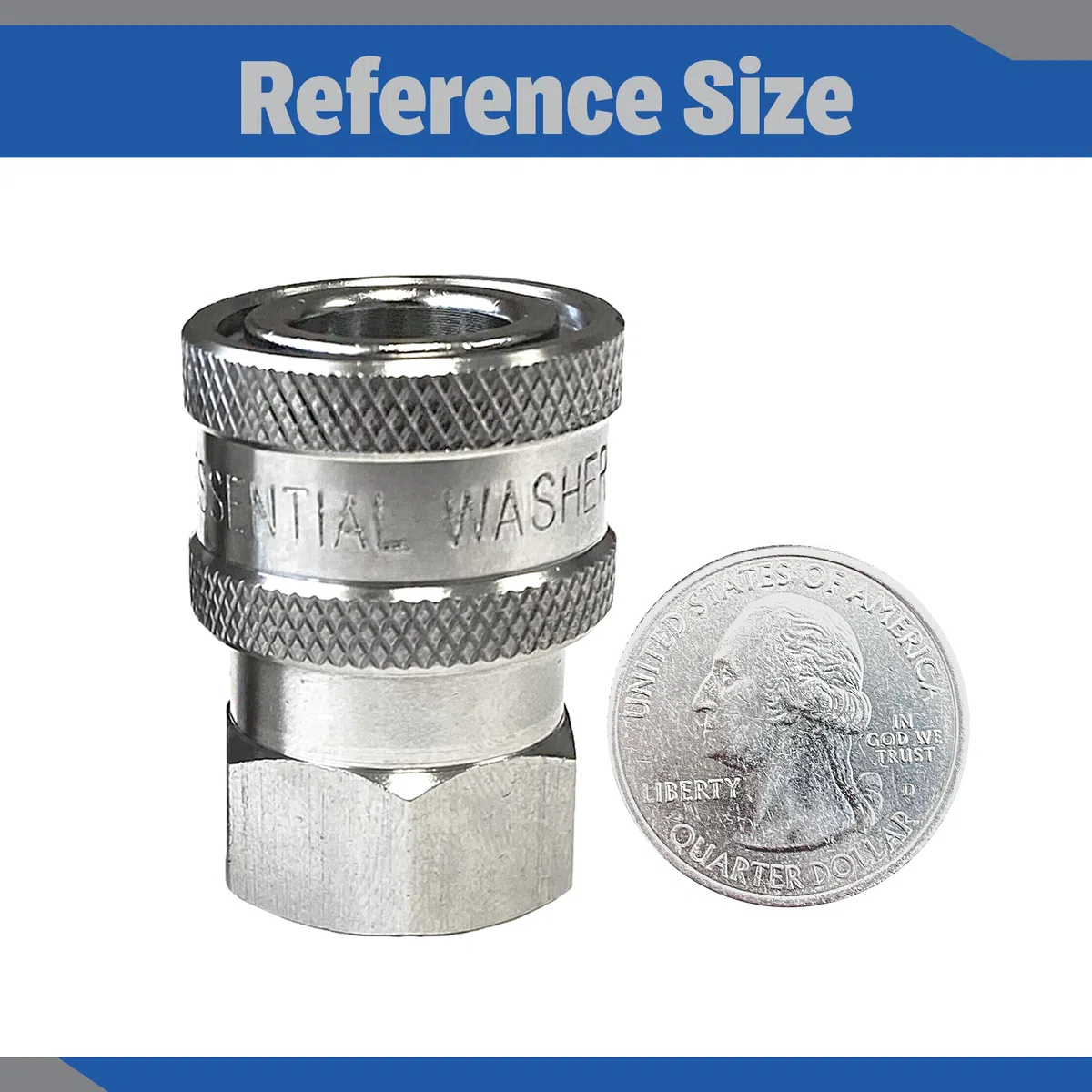 Essential Washer Conexión rápida NPT hembra de acero inoxidable de 0.6 cm | Accesorios de conexión rápida para lavadora a presión | 5000 PSI | Juego de 6
