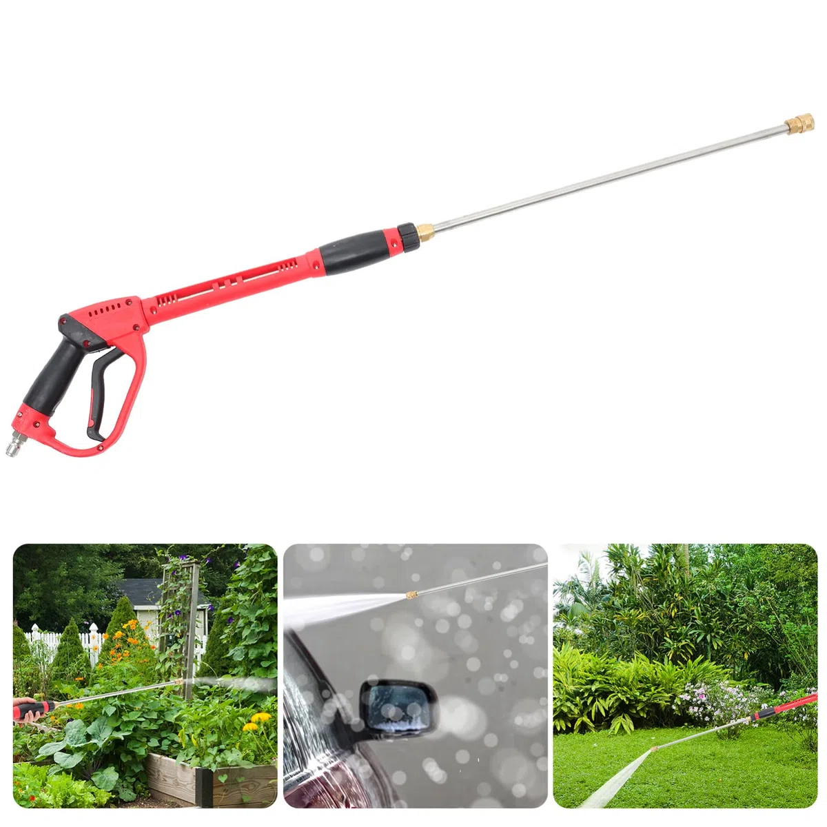 ibasenice Pulverizador De Limpieza De Alta Presión Lanza De Extensión para Hidrolavadora Herramienta Duradera para Uso Jardín Pistola Agua Presion