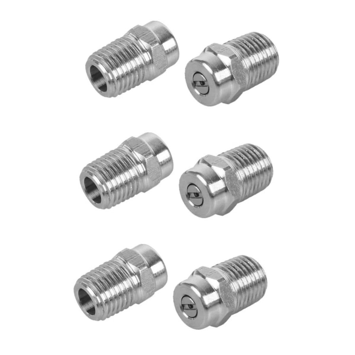 6piezas Boquilla De Pulverización De Acero Inoxidable De Grados Para Limpiadoras Presión De Boquilla De Alta Presión Patrón De Pulverización Uniforme Repuesto Para Aumentar La