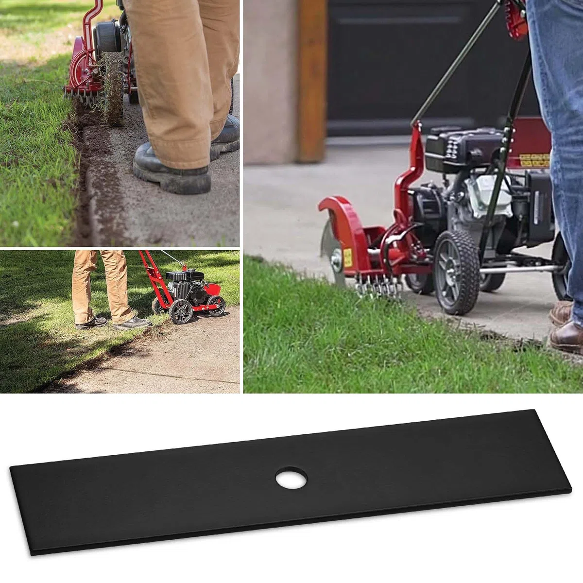 iGreely Cuchillas de bordeadora de 9 x 2 pulgadas, paquete de 10 cuchillas de borde resistentes compatibles con Mclane 2059, también para bordeadoras eléctricas, bordeadoras de césped King O,