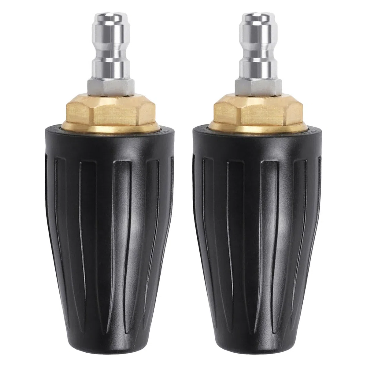 SHINEOFI 2 piezas Boquilla Turbo Rotativa para Lavadora de Alta Presión Conexión Rápida Aluminio Resistente Cobertura para Limpieza Profunda y Riego Exterior