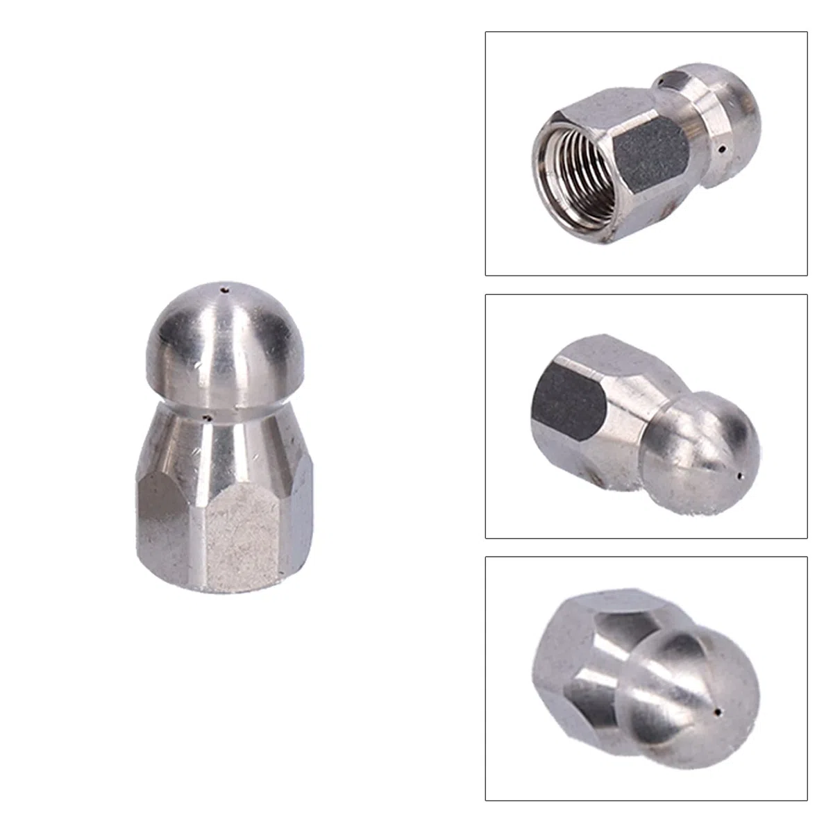 Kit de Limpieza de desagües con Manguera para desatascos y Chorro a presión, Manguera de 10 Metros para Lavadora a presión con Conector rápido y Boquilla giratoria, para el
