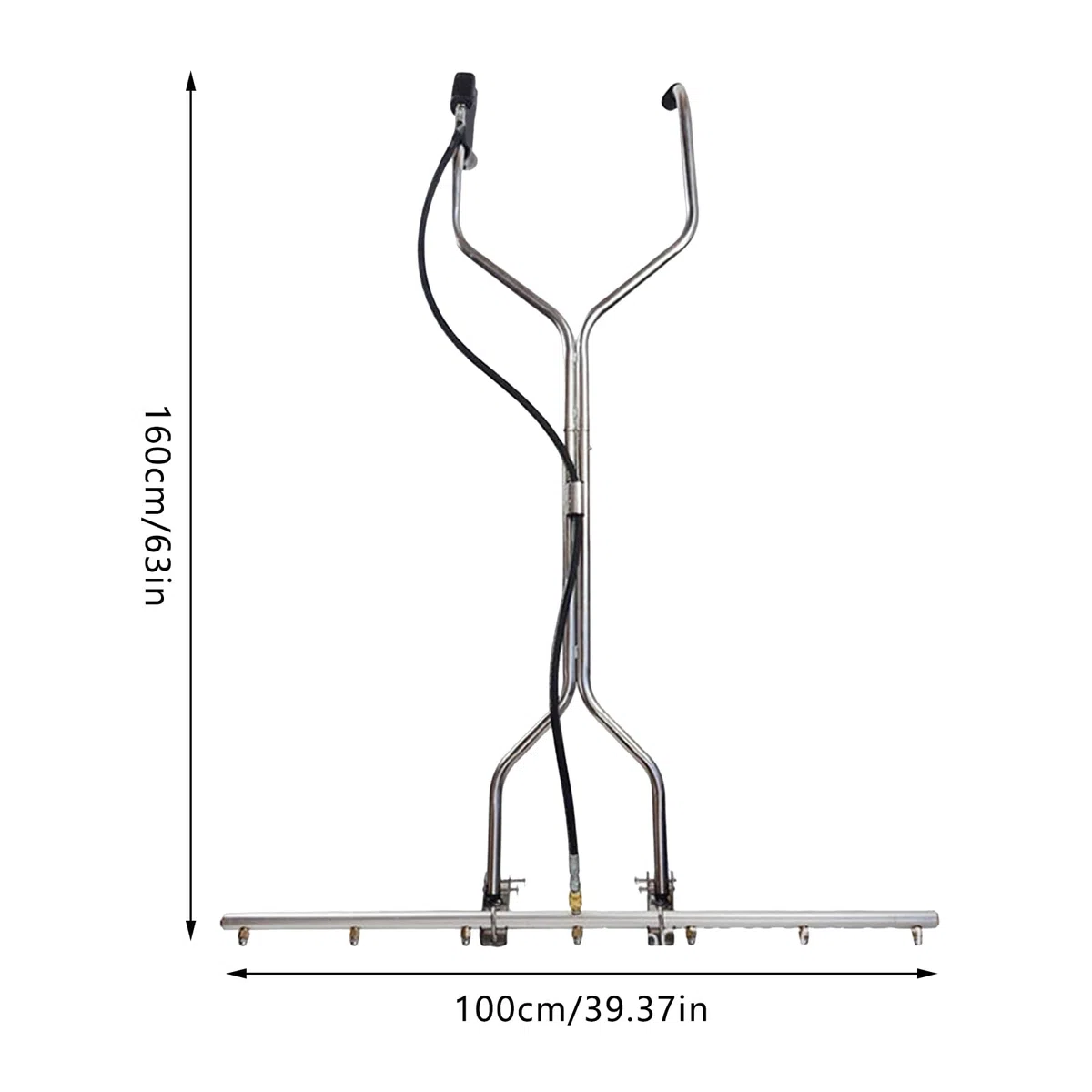 Universal Under Body Chassis Water Broom - Escoba de alta presión profesional con 7 boquillas, cepillo de agua para hidrolimpiadora