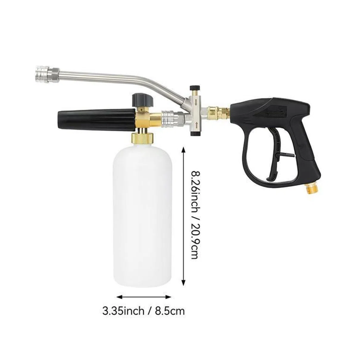 Lanza De Espuma Para Hidrolimpiadora Boquillas Para Lavadora | Pistola Con Doble Cabezal Para Limpieza Detallada De Coches Y Hogar