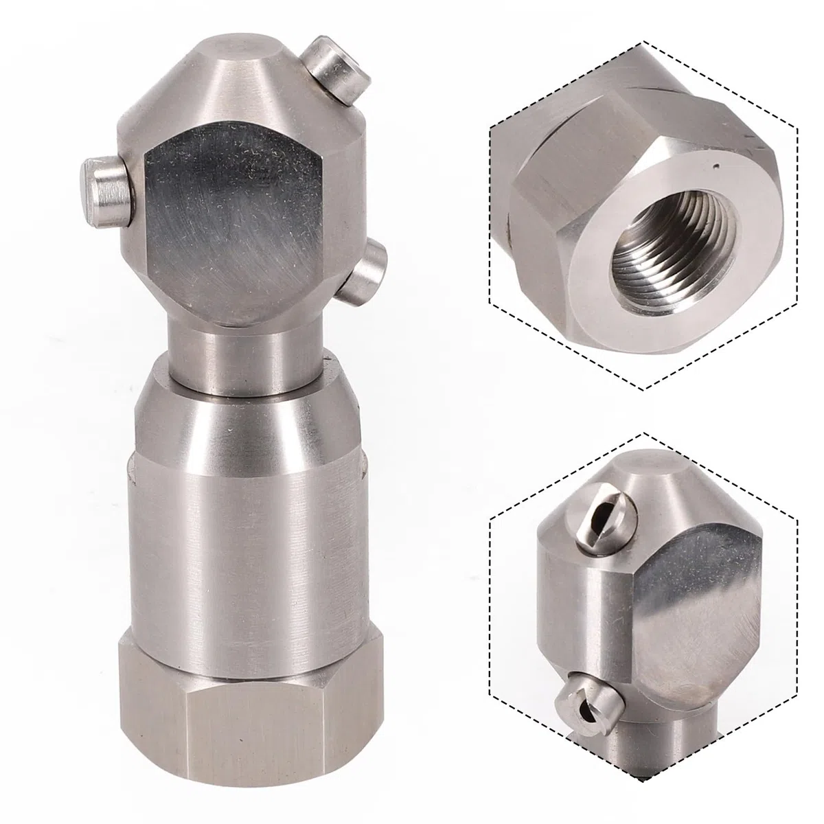 Boquilla de pulverización de limpieza de tanques, boquilla giratoria de acero inoxidable de 360 grados para limpieza industrial