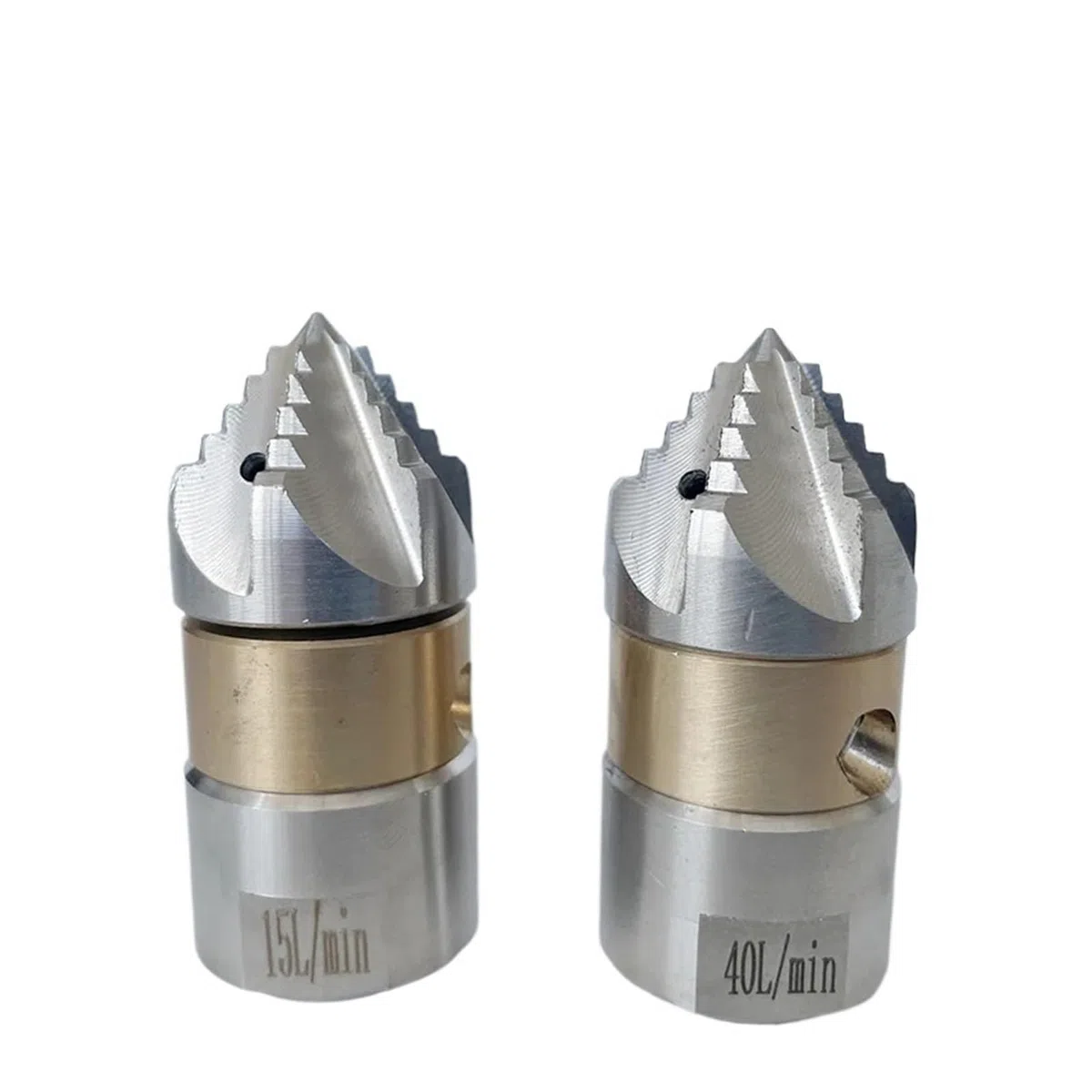 Boquilla rotativa 3/8 pulg para tuberías, limpiador de desagüe inox | Boquilla de alta presión para quitar bloqueos en drenajes y tuberías, caudal 10-30L/min(MULTI)
