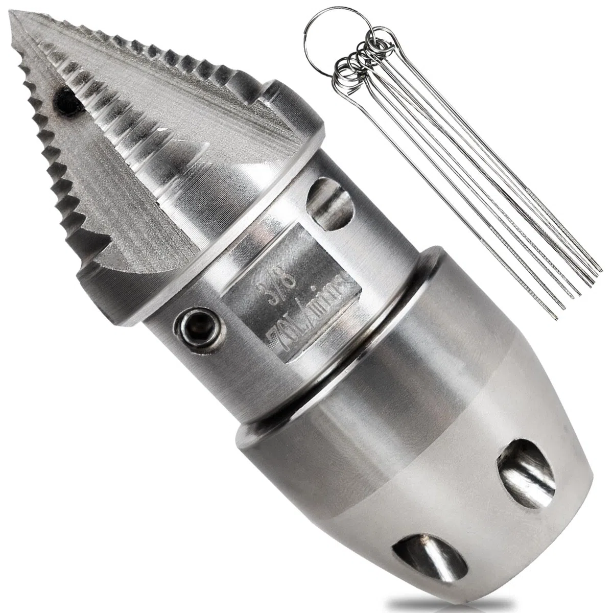 Boquilla de chorro de alcantarillado de 3/8 npt para lavadora a presión de 70 l/min, acero inoxidable, rotación rápida para limpieza de tuberías de drenaje municipal
