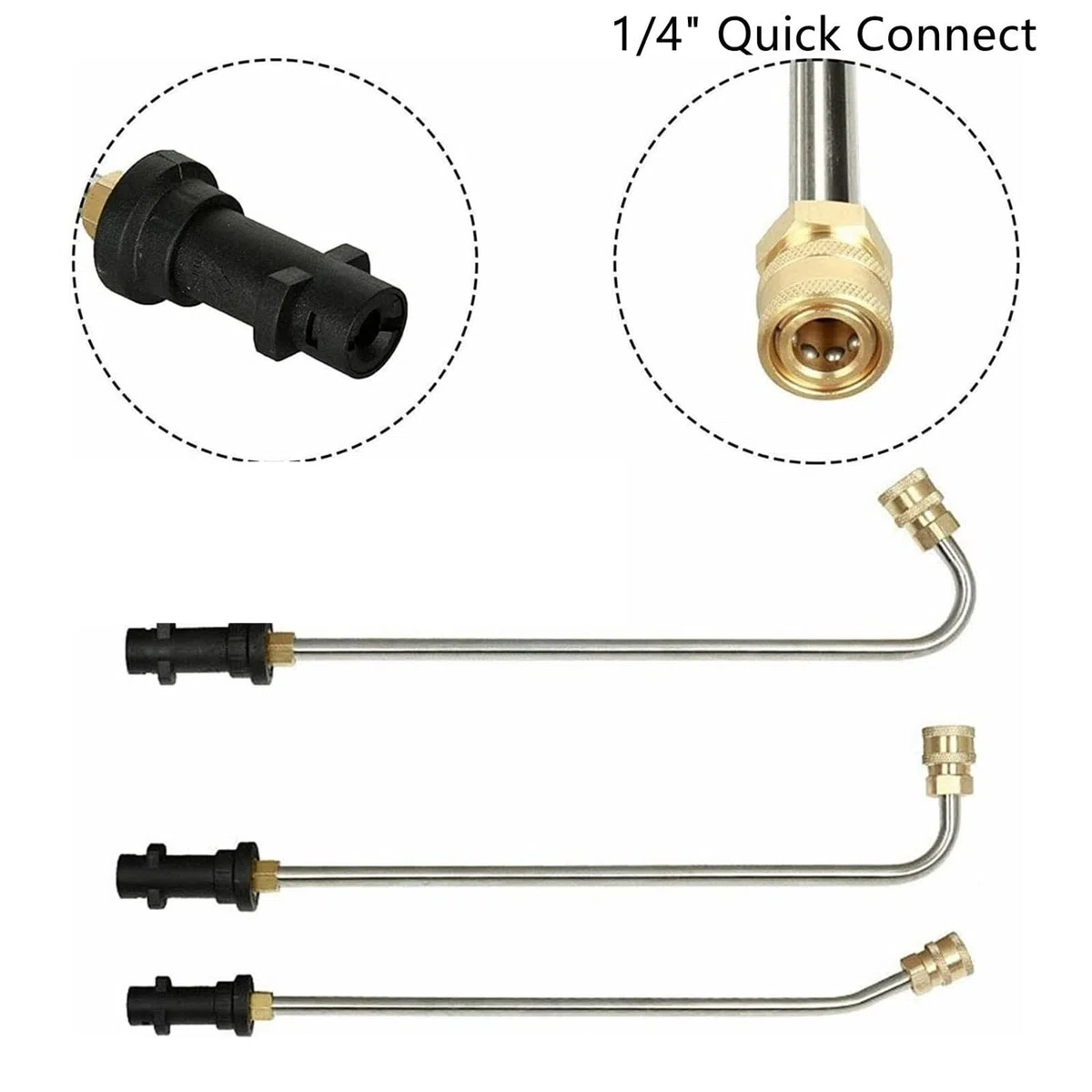 Lanza De ExtensióN para Hidrolimpiadora Varilla de extensión Curva for Lanza Lavado a presión con boquillas pulverización(90 Wand and nozzles)