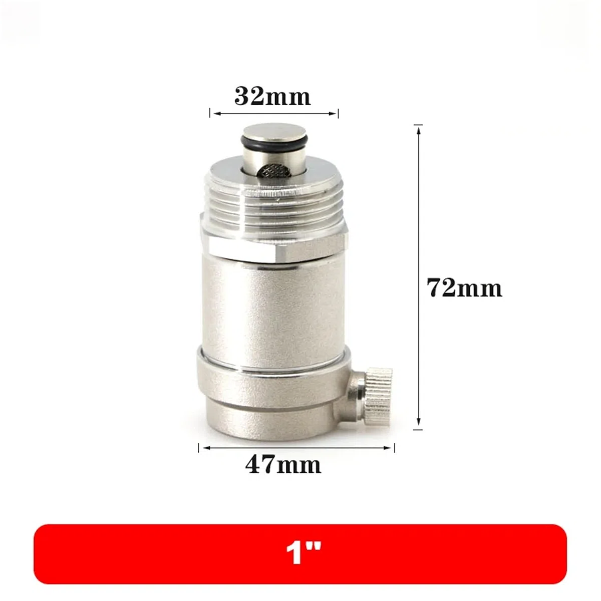 Válvula de purga aire automática acero inoxidable 304, 1/2"-1" BSP, for sistemas solares térmicos. Alivio presión grado industrial, antiobstrucción(3/4")