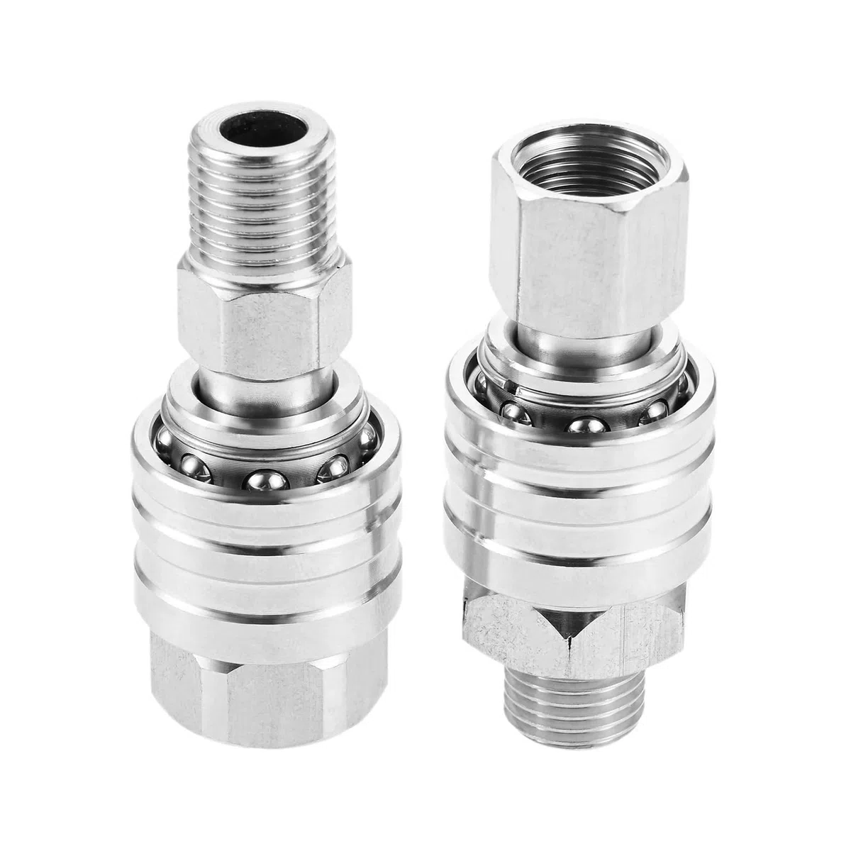 4ktis NPT 1/4 In Accesorios de lavadora a presión conexión rápida Acero inoxidable macho y hembra 5000 PSI para antifugas