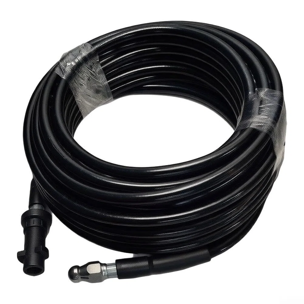 Manguera de limpieza de drenaje para lavadora a presión para Karcher K2 K3 K4 K5 K6 para k7, 5800 PSI limpiador de tuberías de PVC con boquillas de acero inoxidable (25 metros)