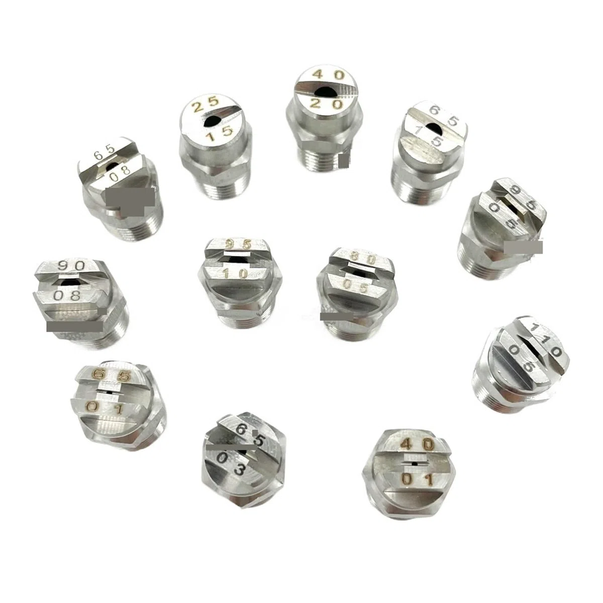 boquillas para hidrolimpiadoras, Boquilla Abanico Plano 1/4 Lavado De Autos Alta Presión Inoxidable(2515,5PC)