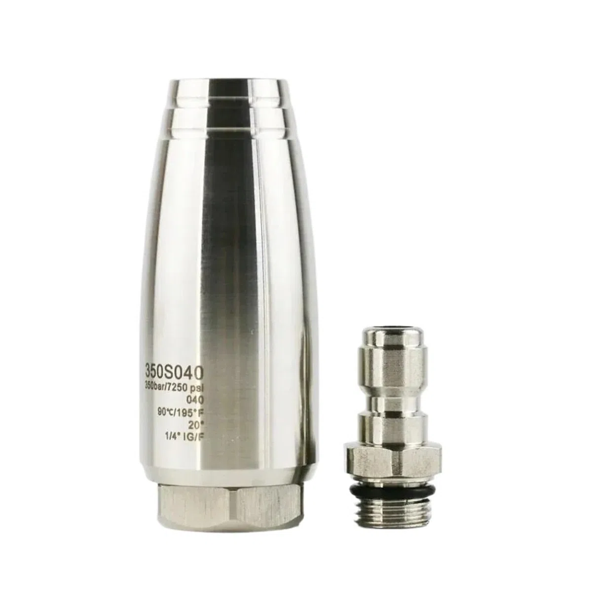 Boquilla giratoria turbo de 350 bar, 7250 PSI, conexión rápida de 1/4", núcleo de cerámica for limpieza a alta presión Boquillas