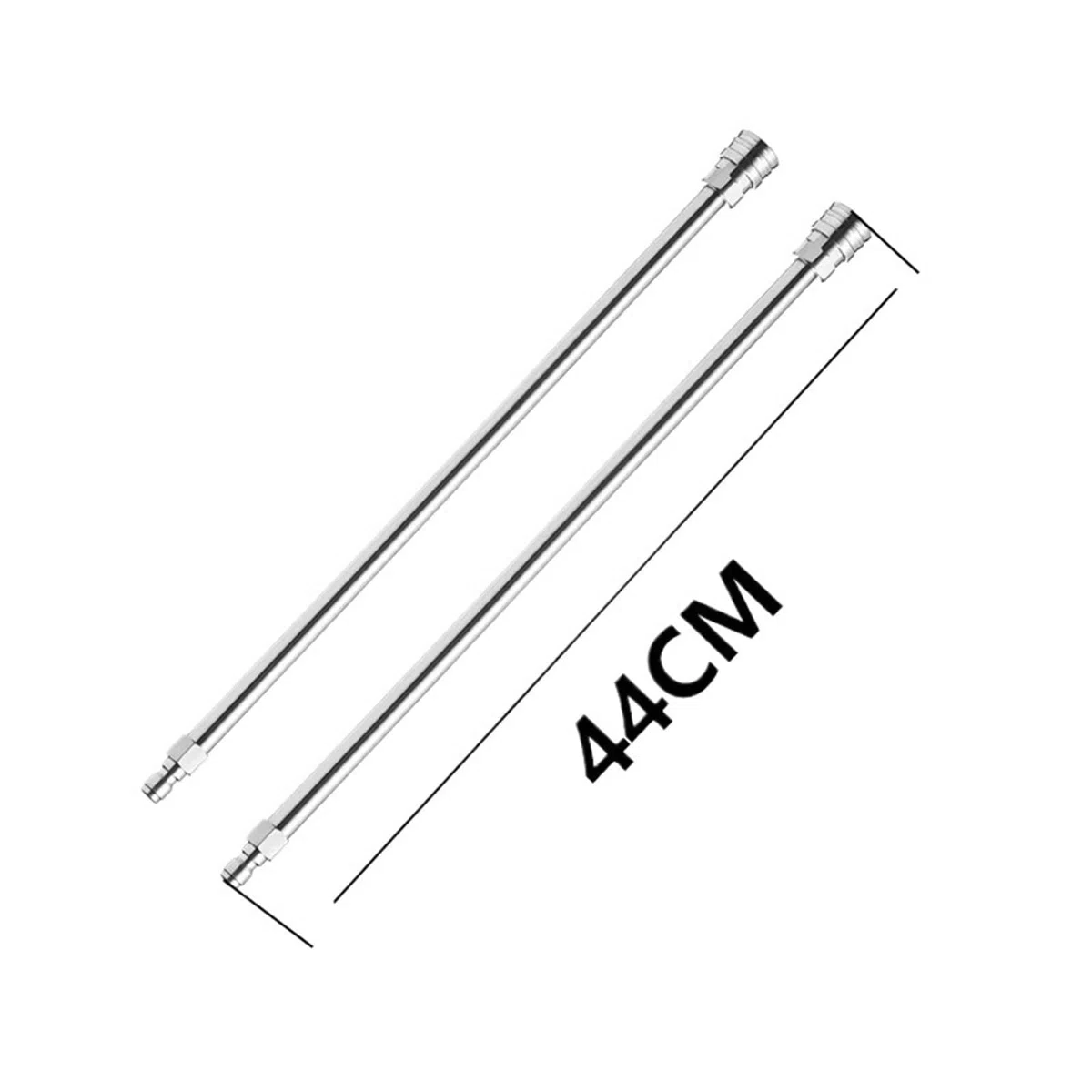 Varilla de Extensión para Hidrolimpiadora Varita de extensión for Lavadora a presión, Cuerpo y Accesorio Acero Inoxidable con conexión rápida 1/4, Lanza for eléctrica 17 Pulgadas(2Pcs)