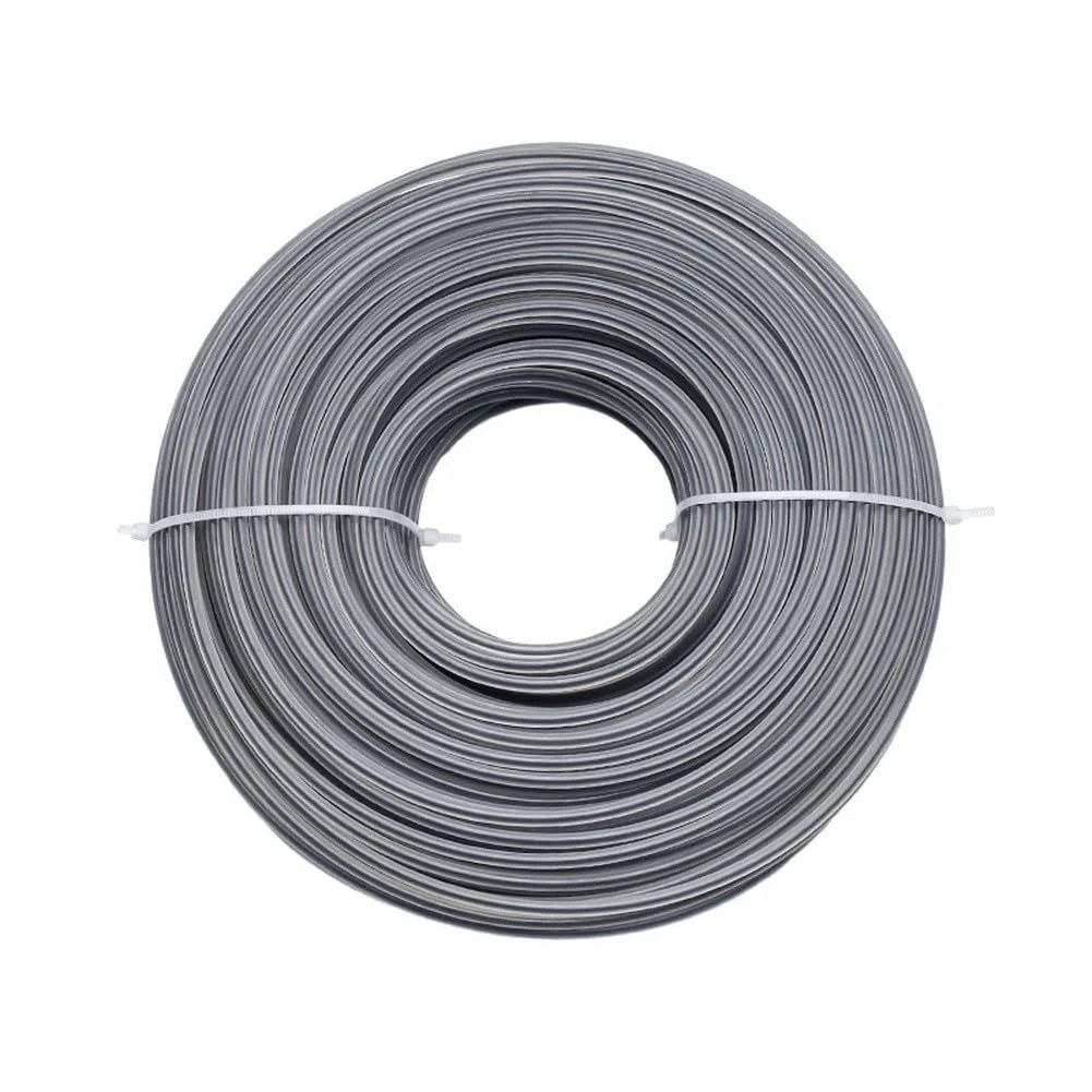 Hilo de nailon reforzado con acero, 3,0 mm, cable de desbrozadora duradero con núcleo de alambre para césped denso y malas hierbas, resistente para el cuidado del jardín y el paisajismo (A)