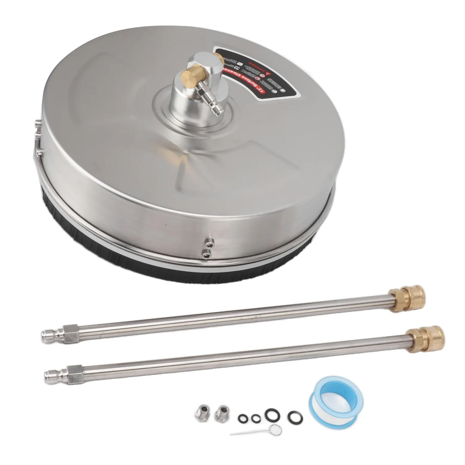 Limpiador de Superficies de Lavadora a Presión de Acero Inoxidable para 4000 PSI, Accesorio de Lavadora Eléctrica de Entrada de 13 Pulgadas