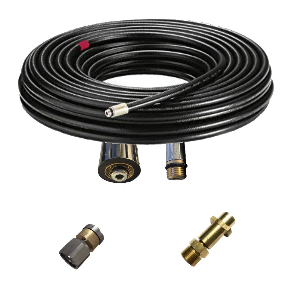 M&M Smartek manguera desatascadora 8 m 2 boquillas, para Kärcher, M22 | Kit desatascador con manguera, adaptadores y boquillas según variante; comprobar conexiones, presión, contenido y equipo.