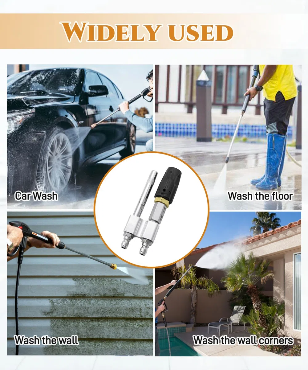 Puntas para hidrolimpiadoras, Boquilla de jabón giratoria M5 ajustable aguas abajo, 3-7 GPM, 1/4 QC, 1000-6000 PSI