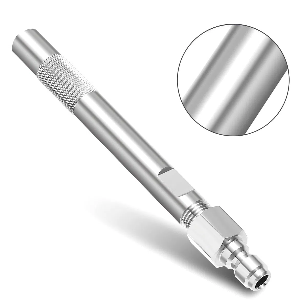 Boquilla giratoria Tip M5, lavado de jabón de largo alcance 3-7 GPM 1000-6000 psi, conexión rápida de 1/4 pulgadas para ahorrar escaleras, material de acero inoxidable