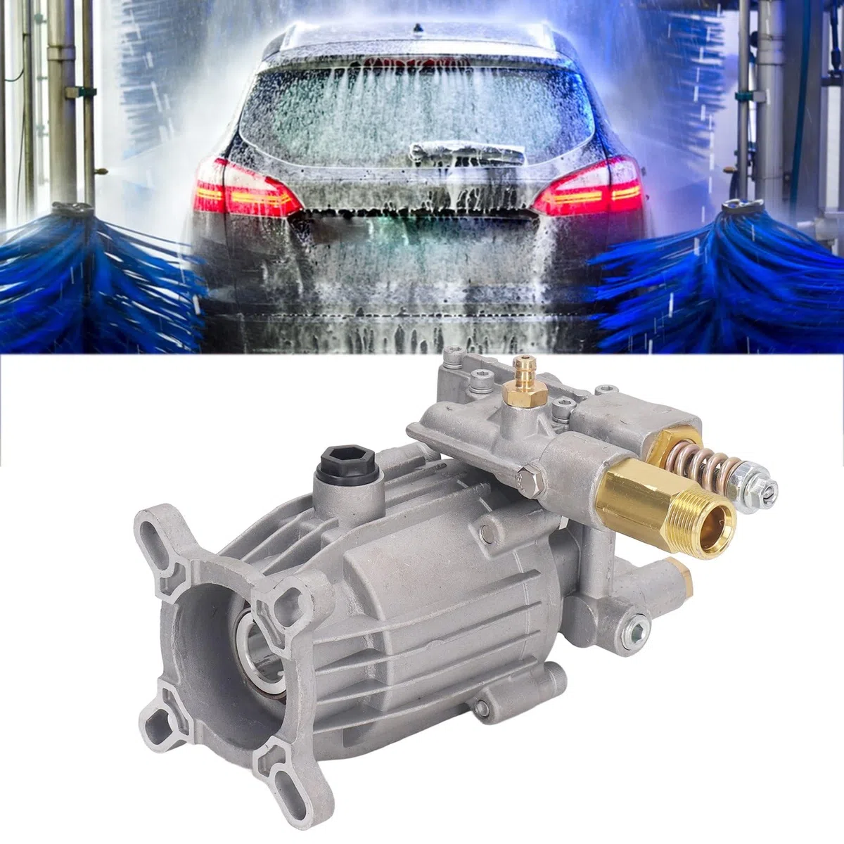 Bomba de Lavadora de Alta Presión, Bomba de Lavadora Eléctrica de Eje Horizontal, 2610-3000PSI 2,2-2,4GPM para Diversas Tareas de Limpieza