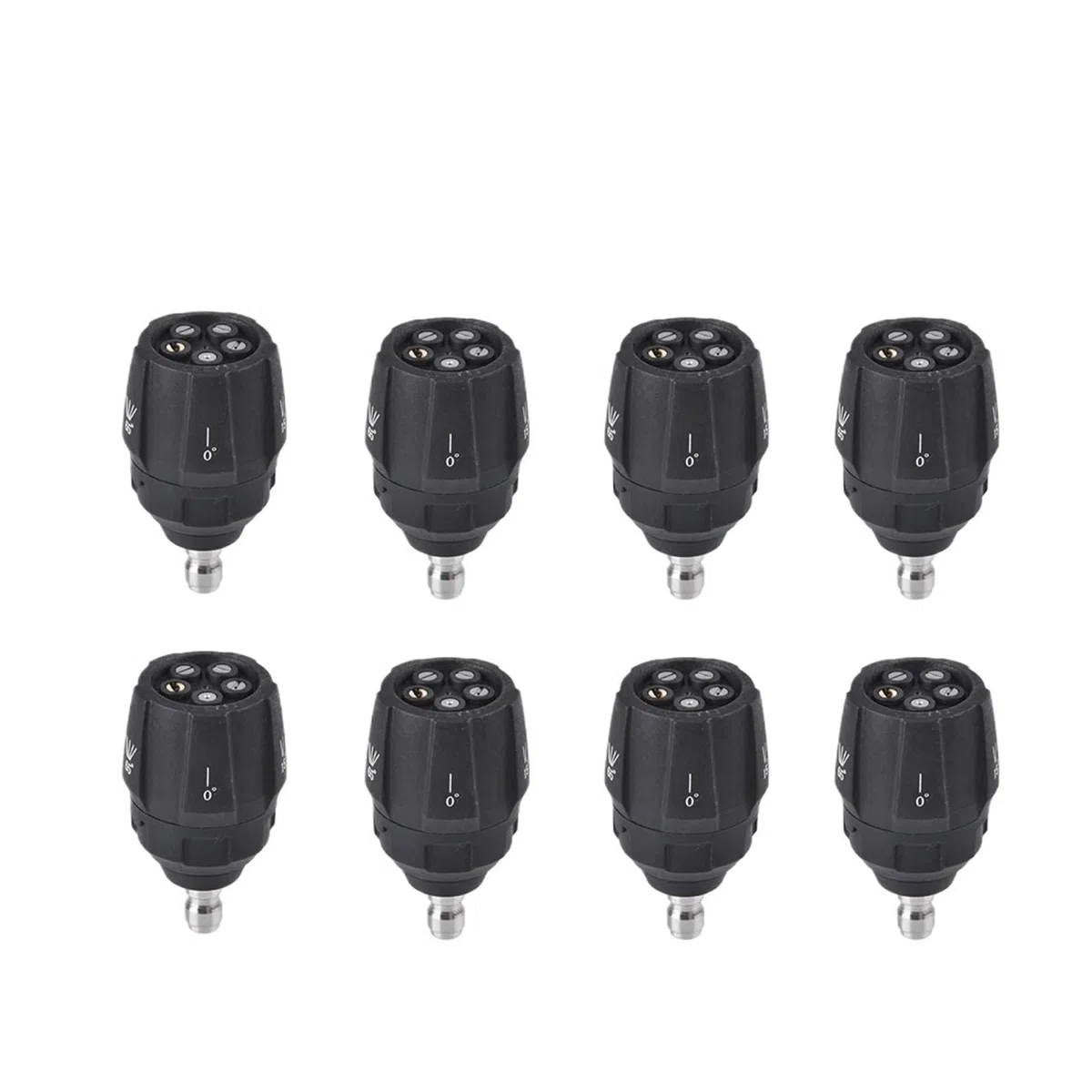 8Pcs Boquillas Hidrolimpiadora 5-en-1 Conector Rápido G1/4 Lavado Coche | Accesorio lavado coche,boquilla 5-en-1,limpieza alta presión,conector G1/4,multifunción