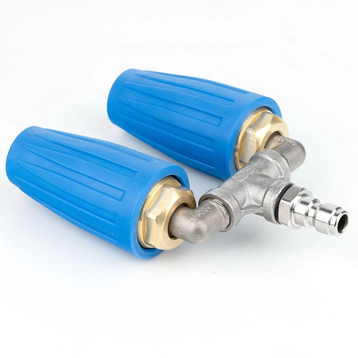 BORDSTRACT Lavadora a presión Boquilla doble, Cerámica de latón 4000 PSI Orificio de boquilla de 2,0 mm con conector rápido de 1/4 de pulgada