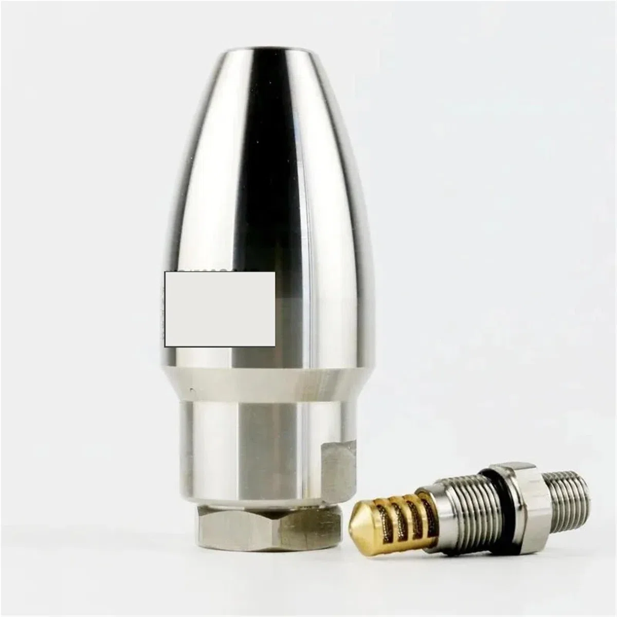 Boquilla Turbo giratoria de presión ultraalta | Presión de 500 bar, acero inoxidable for limpieza con lavadora a alta presión.(Tungsten steel core)