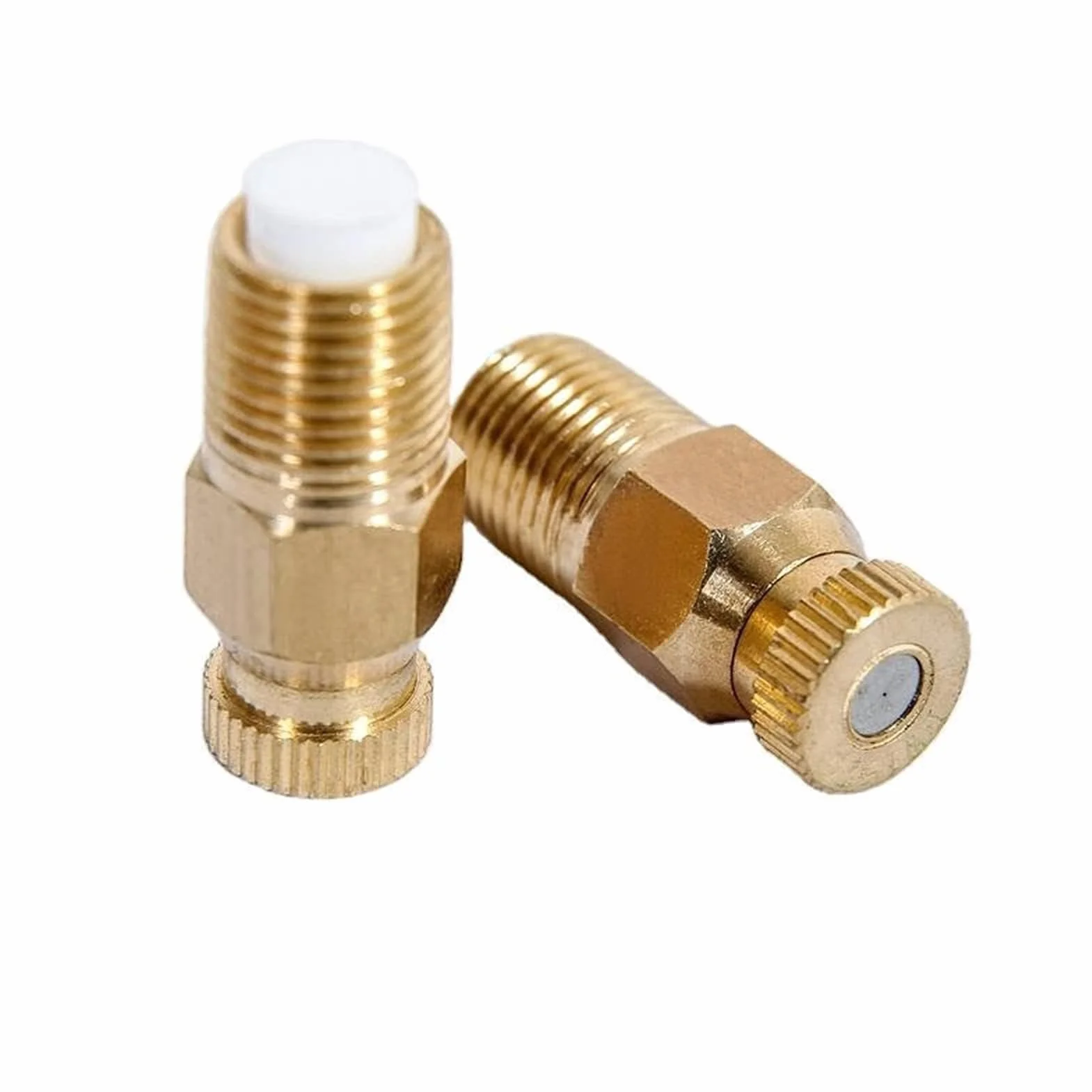 punta de pulverización en abanico plano, 50 Uds. Cabezales de repuesto de boquillas de nebulización de latón con filtro, 1/8" NPT | 0.3mm(0.012'')
